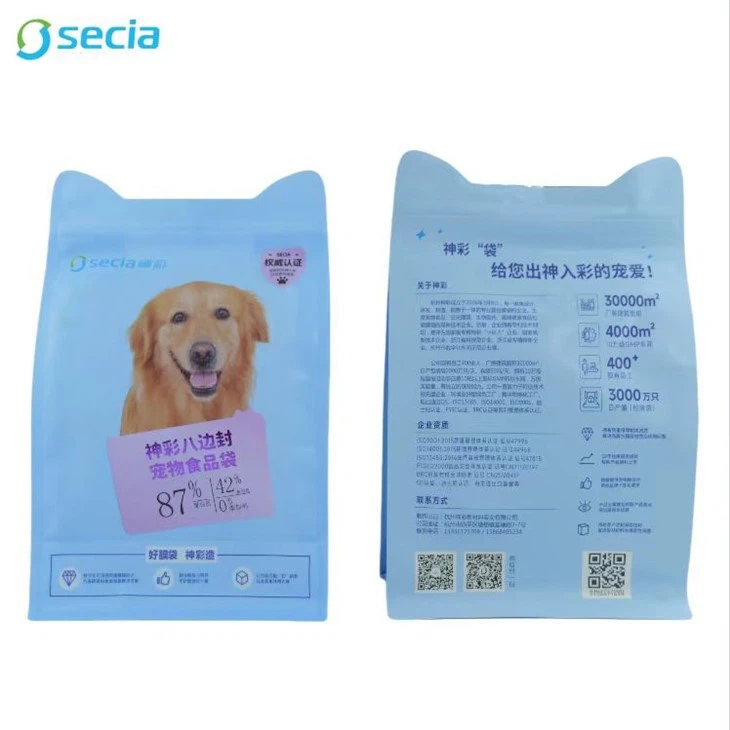 Pet Food Eight Side Seal Flat Bottom Pouch